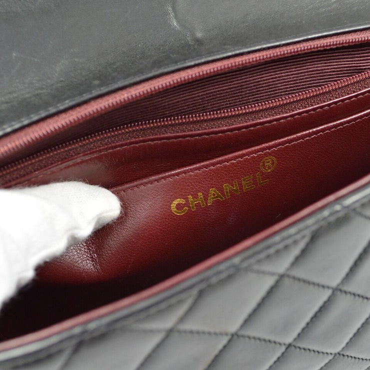 Chanel Black Lambskin Classic Single Flap Medium Handbag KK90866