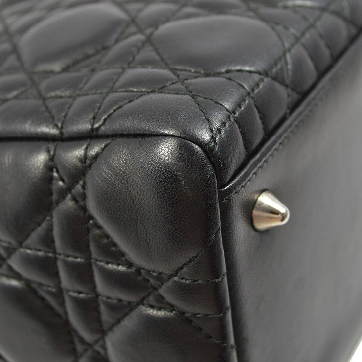 Christian Dior Black Lambskin Lady Dior Cannage Handbag 99-MA-0049 KK92176