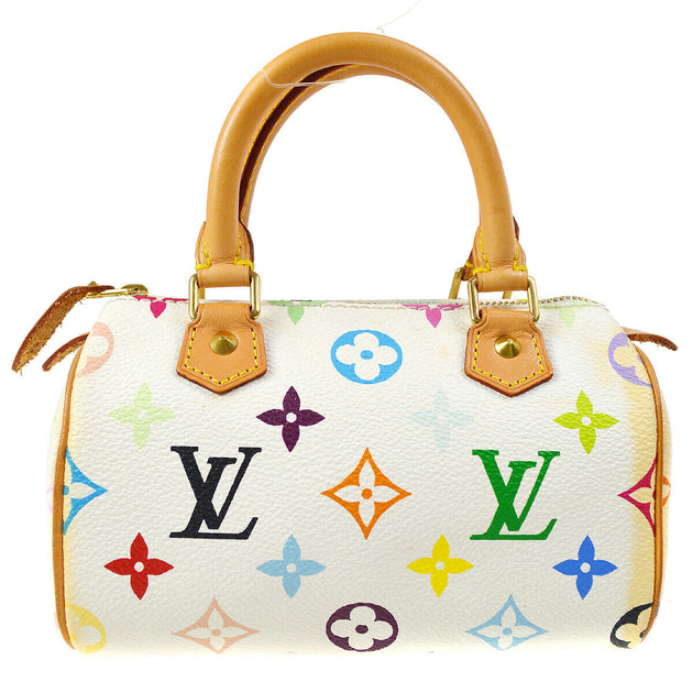 Louis Vuitton, Bags, Authentic Louis Vuitton Mini Speedy Hand Bag  Monogram Multi M92645