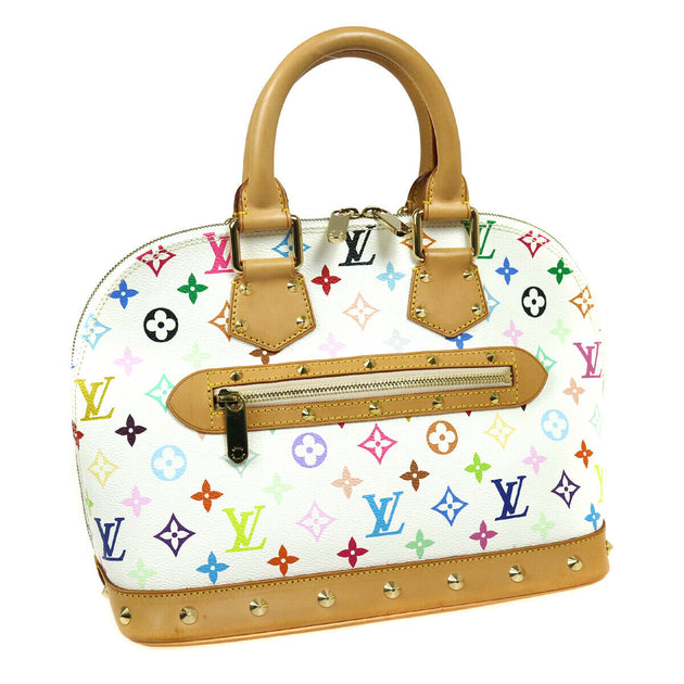 Louis Vuitton White Multicolor Alma PM Handbag