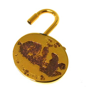 HERMES Vintage Mediterranean Cadena Padlock Gold-Tone Necklace Top AK27968c