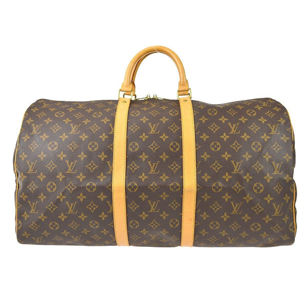 Louis Vuitton Monogram Keepall 60 Boston Bag M41422 Brown PVC