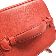 CHANEL Jumbo CC Cosmetic Vanity Hand Bag 4199756 Purse Red Caviar Skin 13681