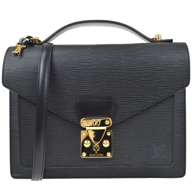 LOUIS VUITTON Handbag M52122 Monceau 28 2WAY Epi Leather Black Noir Wo –