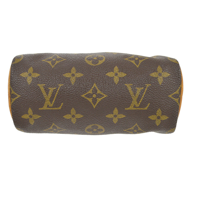 LOUIS VUITTON Monogram Mini Speedy Small Handbag M41534 Brown Vintage –  VintageShop solo