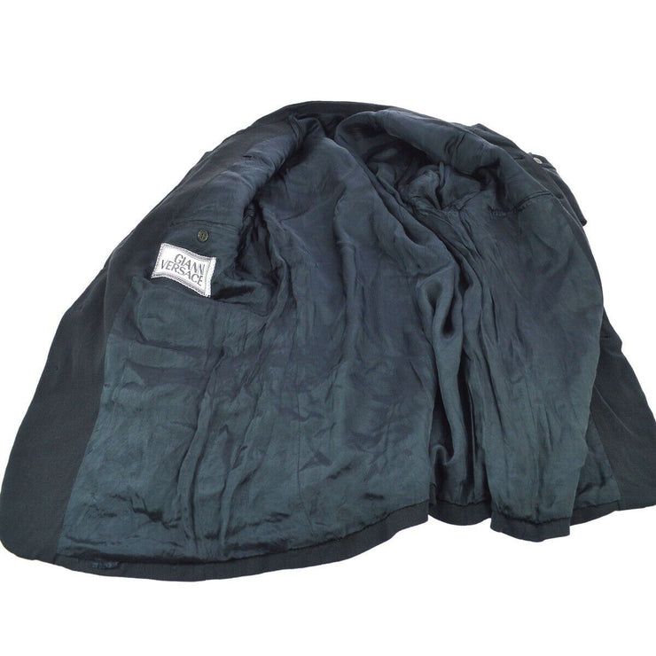 GIANNI VERSACE Medusa Button Single Breasted Long Sleeve Jacket Black 01341