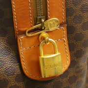 CELINE Macadam Travel Hand Boston Bag Brown PVC Leather 10061