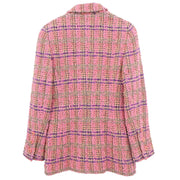 Chanel Double Breasted Jacket Tweed Pink 94A #36 110441