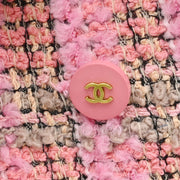 Chanel Double Breasted Jacket Tweed Pink 94A #36 110441