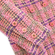 Chanel Double Breasted Jacket Tweed Pink 94A #36 110441