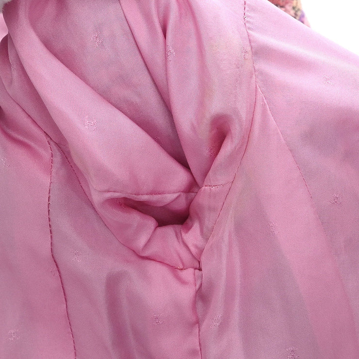 Chanel Double Breasted Jacket Tweed Pink 94A #36 110441