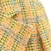 Chanel Double Breasted Jacket Tweed Yellow 94A #36 112267