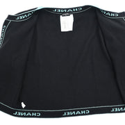 Chanel Ensemble Cardigan Short Sleeve Top Black CR95 #42 112287