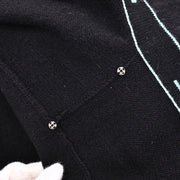 Chanel Ensemble Cardigan Short Sleeve Top Black CR95 #42 112287