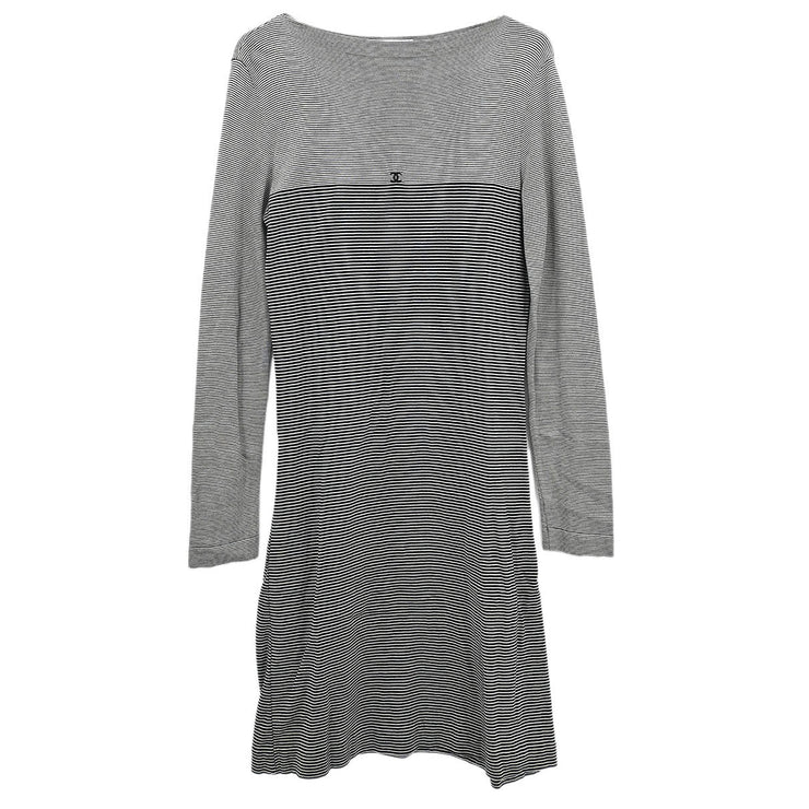 Chanel Dress Black White 97C #38 113611
