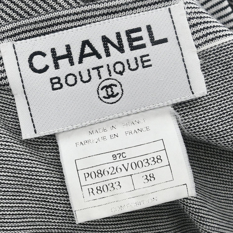 Chanel Dress Black White 97C #38 113611
