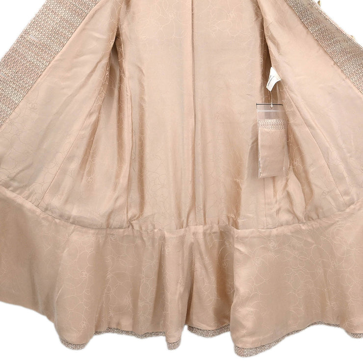 Chanel Single Breasted Coat Pink 01A #38 114322