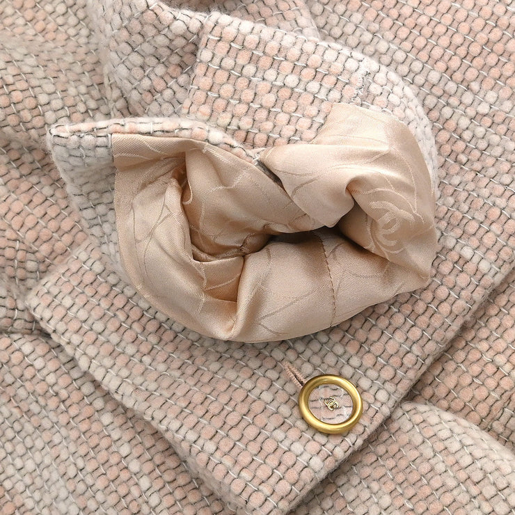 Chanel Single Breasted Coat Pink 01A #38 114322