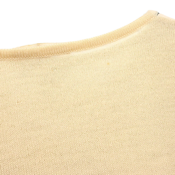 Hermes Ensemble Cardigan Sleeveless Top Off-white #XS 114419