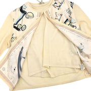 Hermes Ensemble Cardigan Sleeveless Top Off-white #XS 114419