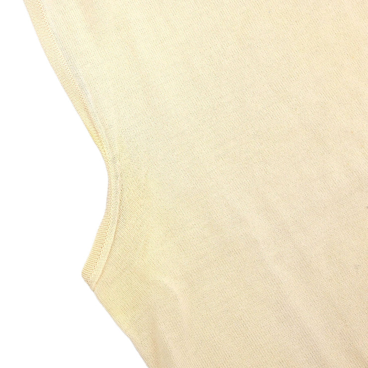 Hermes Ensemble Cardigan Sleeveless Top Off-white #XS 114419
