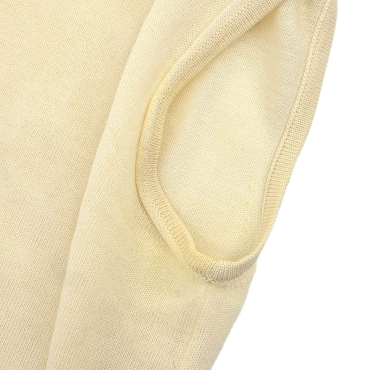 Hermes Ensemble Cardigan Sleeveless Top Off-white #XS 114419
