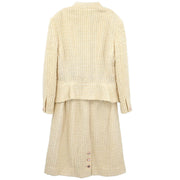 Chanel Setup Suit Jacket Skirt White 95C #40 114513