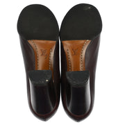 Louis Vuitton * Pumps Shoes Bordeaux Leather BR0052 #36 114598