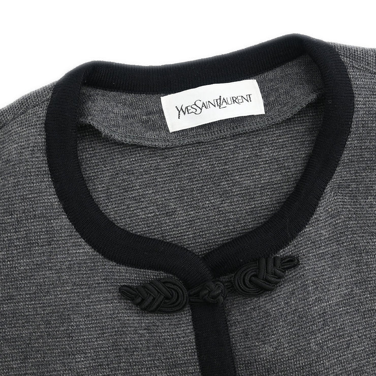 Yves Saint Laurent Single Breasted Jacket Gray STS6A806 #M 115637