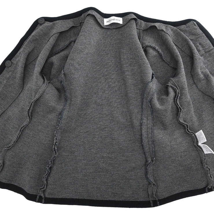 Yves Saint Laurent Single Breasted Jacket Gray STS6A806 #M 115637