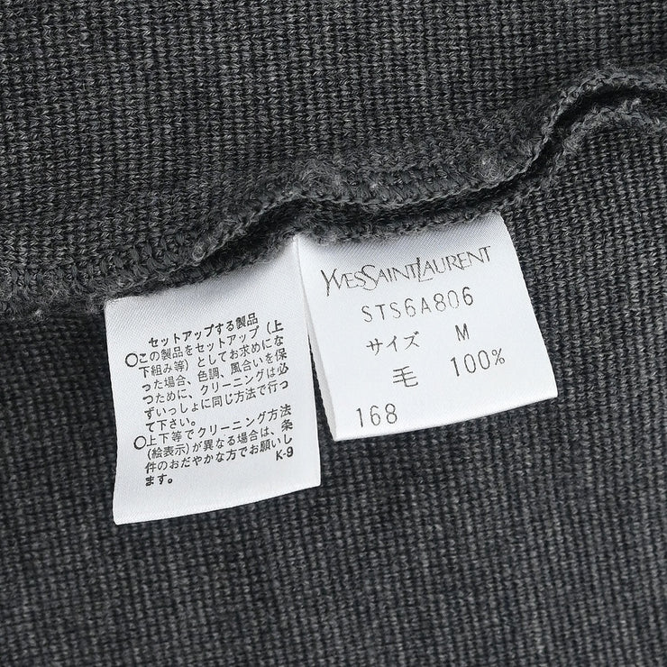 Yves Saint Laurent Single Breasted Jacket Gray STS6A806 #M 115637