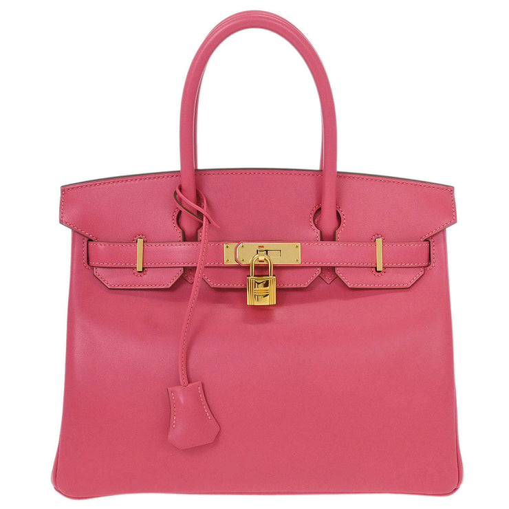 Hermes Rose Lipstick Tadelakt Birkin 30 Handbag ASX319 SB 115658