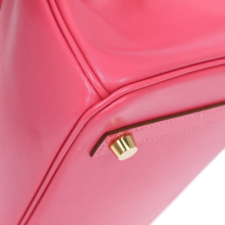 Hermes Rose Lipstick Tadelakt Birkin 30 Handbag ASX319 SB 115658