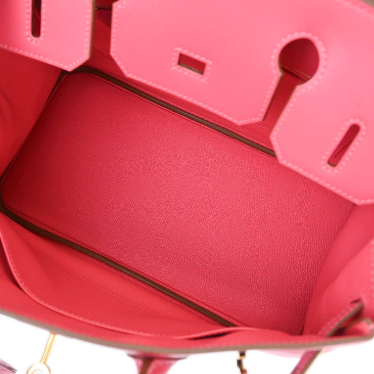 Hermes Rose Lipstick Tadelakt Birkin 30 Handbag ASX319 SB 115658
