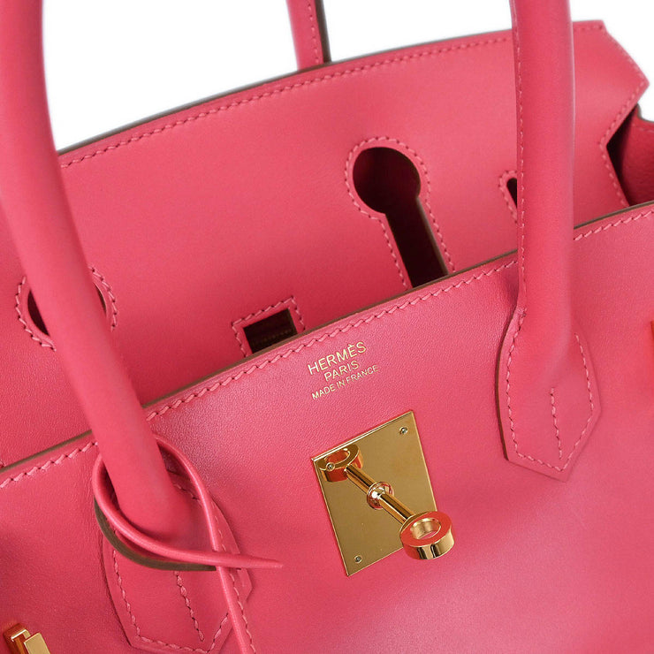 Hermes Rose Lipstick Tadelakt Birkin 30 Handbag ASX319 SB 115658