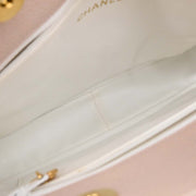 Chanel Light Pink Calfskin Tote Shoulder Bag 115661