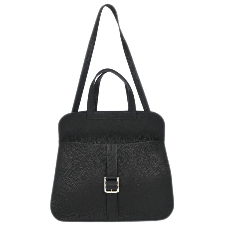 Hermes Black Taurillon Clemence Halzan 31 2way Tote Bag D BT 012 TD 115663