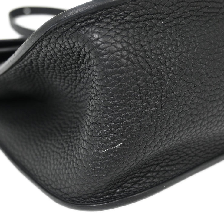 Hermes Black Taurillon Clemence Halzan 31 2way Tote Bag D BT 012 TD 115663