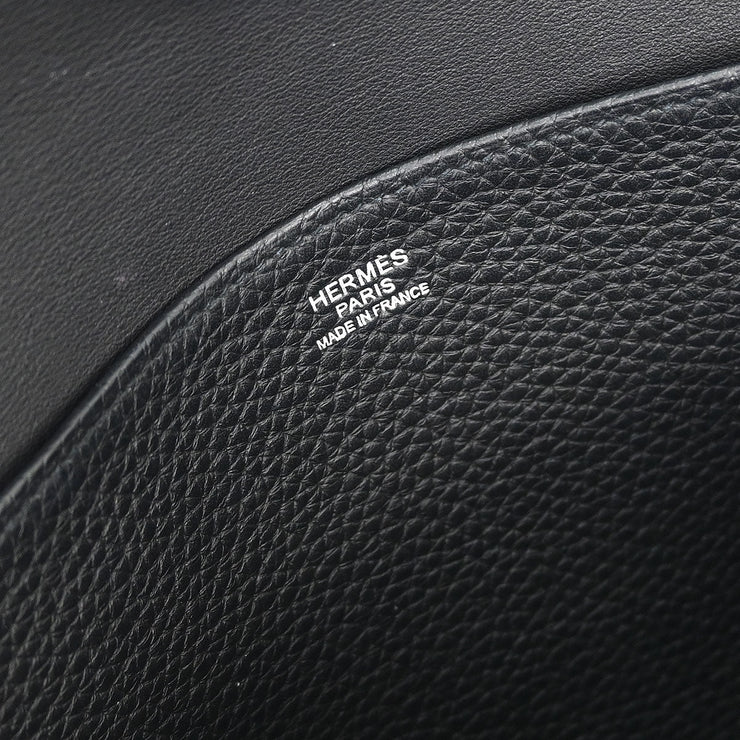 Hermes Black Taurillon Clemence Halzan 31 2way Tote Bag D BT 012 TD 115663