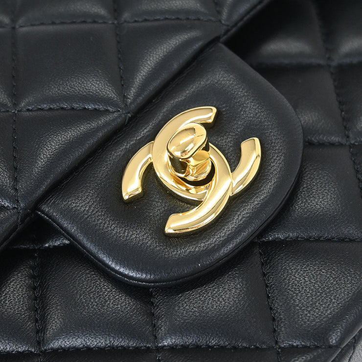 Chanel Black Lambskin Small Classic Double Flap Shoulder Bag 115667