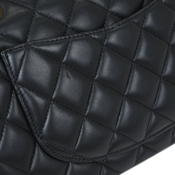 Chanel Black Lambskin Small Classic Double Flap Shoulder Bag 115667
