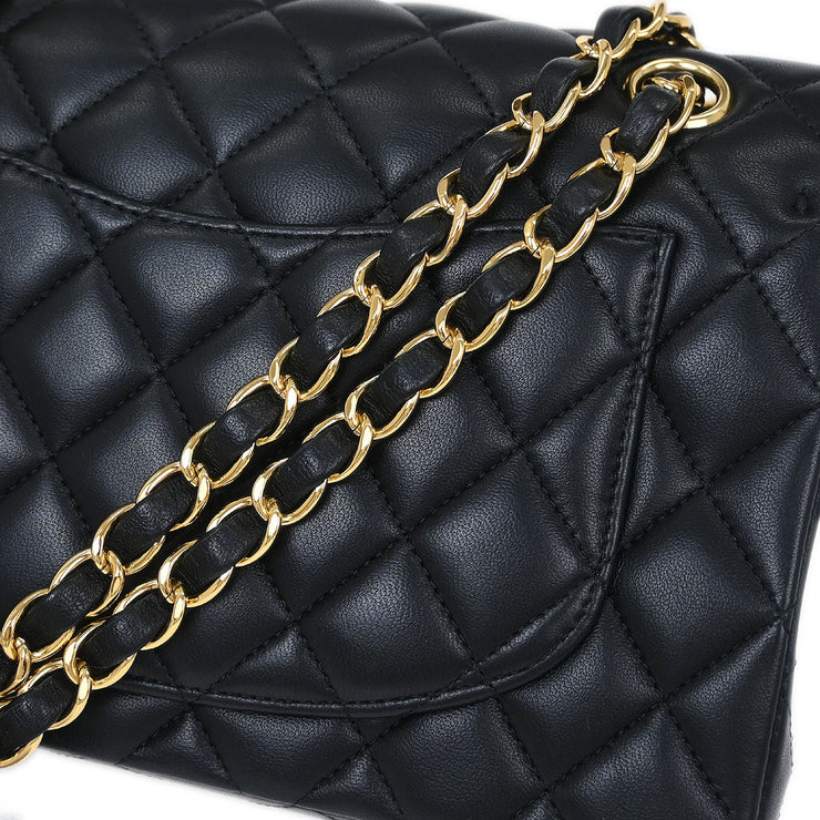 Chanel Black Lambskin Small Classic Double Flap Shoulder Bag 115667