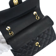 Chanel Black Lambskin Small Classic Double Flap Shoulder Bag 115667
