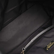 Chanel Black Jacquard Nylon Travel Line Tote Handbag 115678