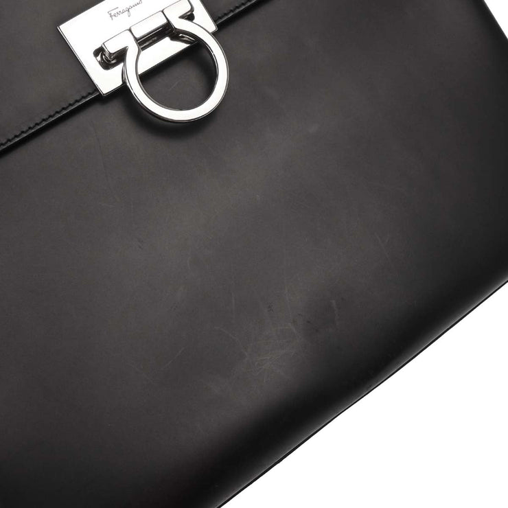 Salvatore Ferragamo Black Gancini 2way Handbag DH-21 9365 115679