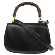 Gucci Black Bamboo 2way Handbag 000.1364.0633 115692