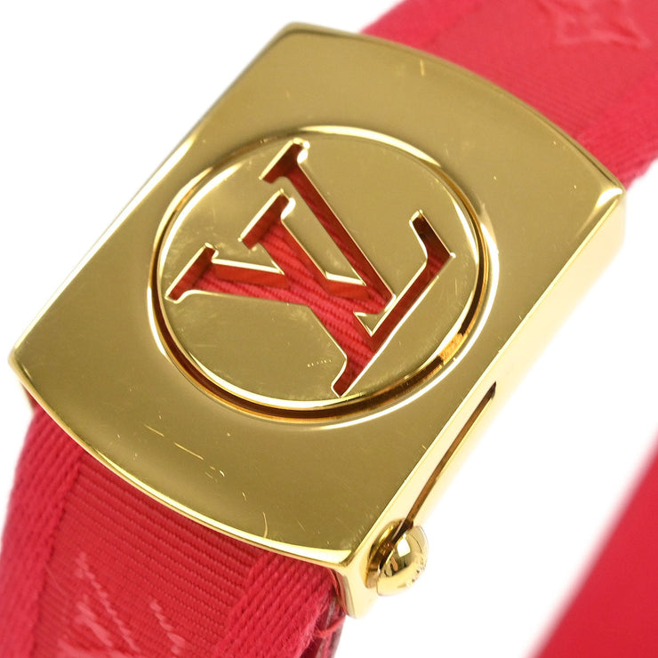 Louis Vuitton Red Ceinture Fortune Belt LV Cut Out M9734W CA1102 #80/32 115704