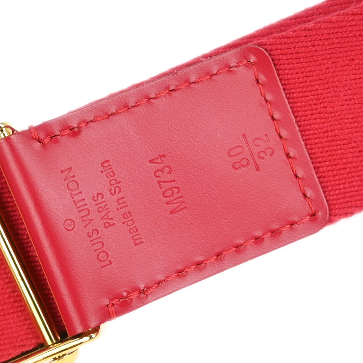 Louis Vuitton Red Ceinture Fortune Belt LV Cut Out M9734W CA1102 #80/32 115704