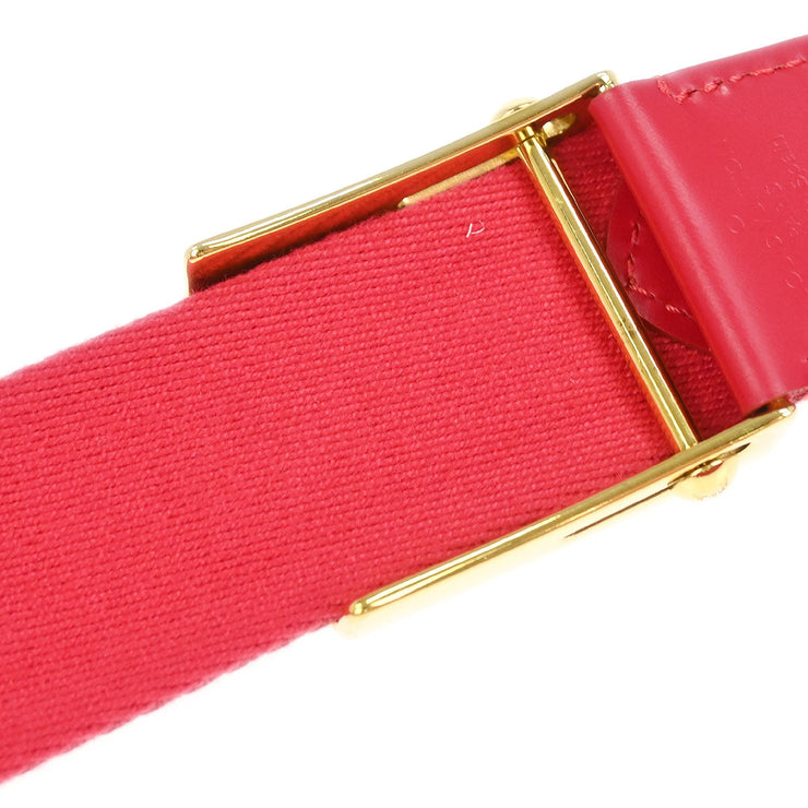Louis Vuitton Red Ceinture Fortune Belt LV Cut Out M9734W CA1102 #80/32 115704
