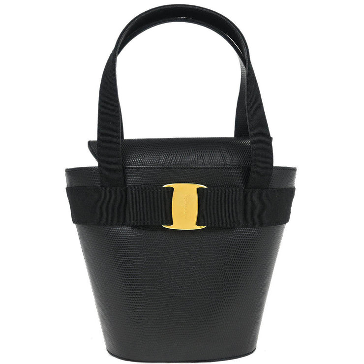 Salvatore Ferragamo Black Vara Bow Handbag BA216161 115709